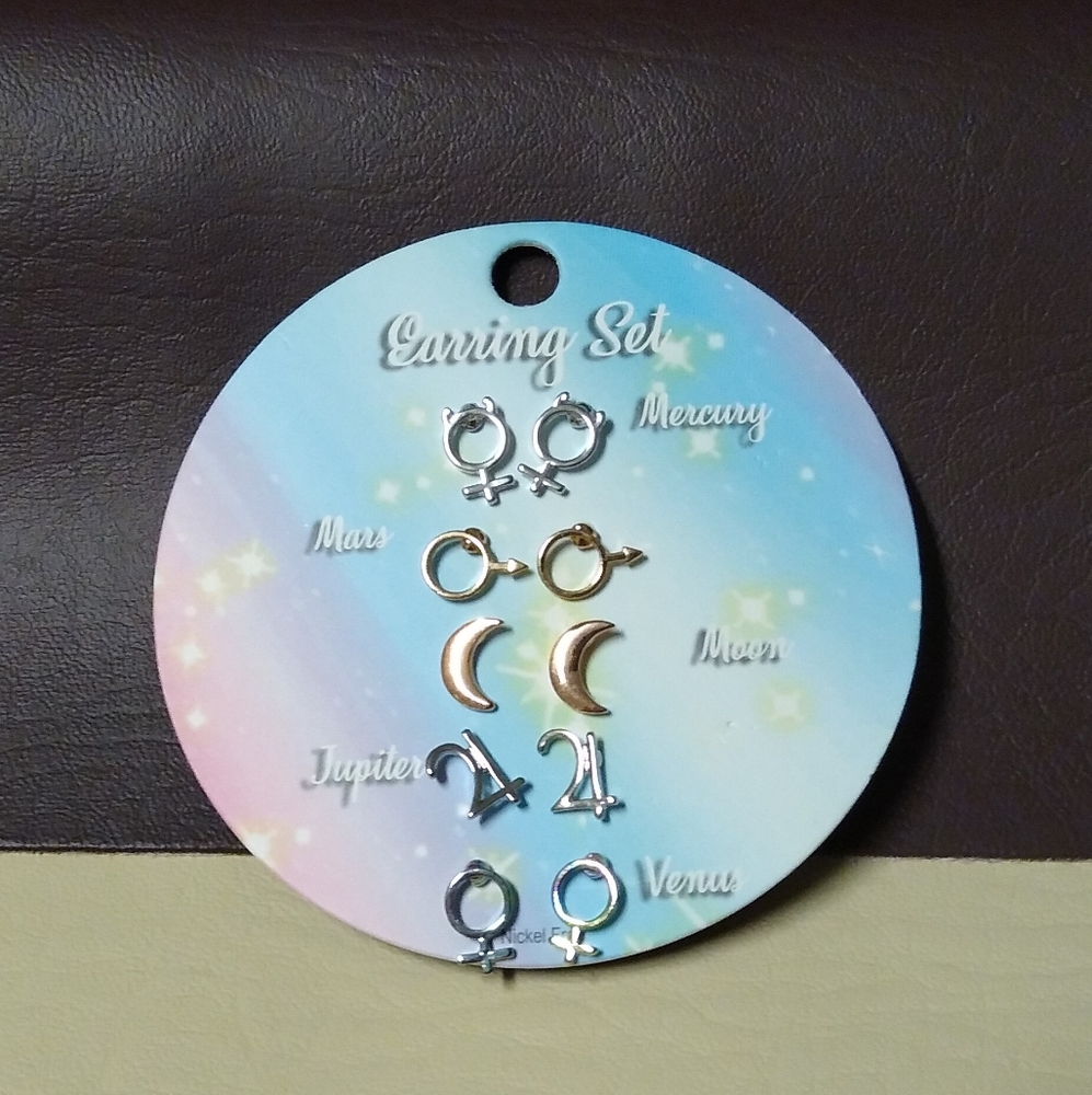 Planet/Astrological Sign Earring Set